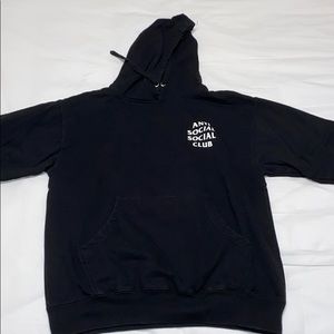 black anti social social club hoodie